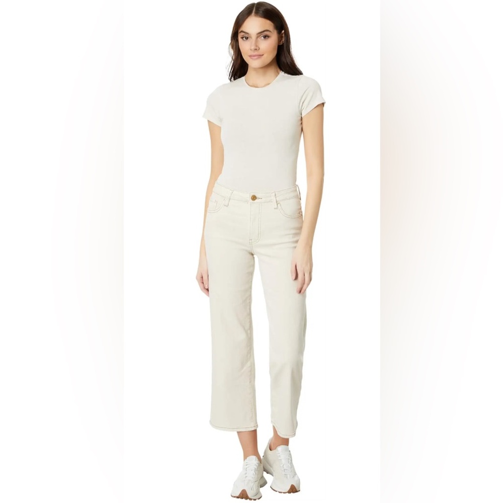 Kut from the Cloth Charlotte High Rise Fab Ab Culottes in Light Ecru